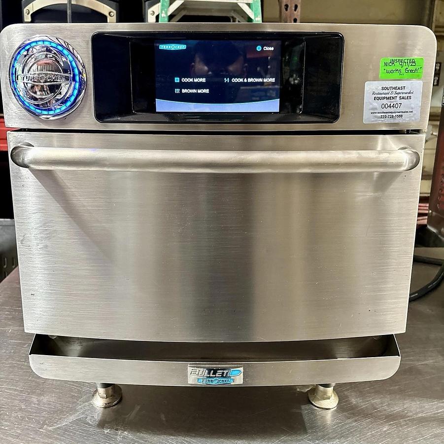 Used 2019 TurboChef Bullet Rapid Cook Ventless Oven, Stores 256 Recipes, 208/240, 1Ph