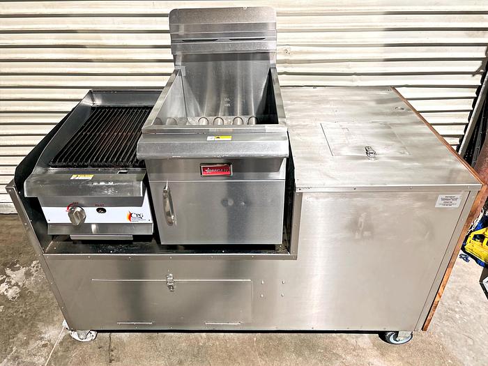 Used Mobile Catering Cart, Trailer Concession Food, Vending Stand Kiosk Vendor Hotdog