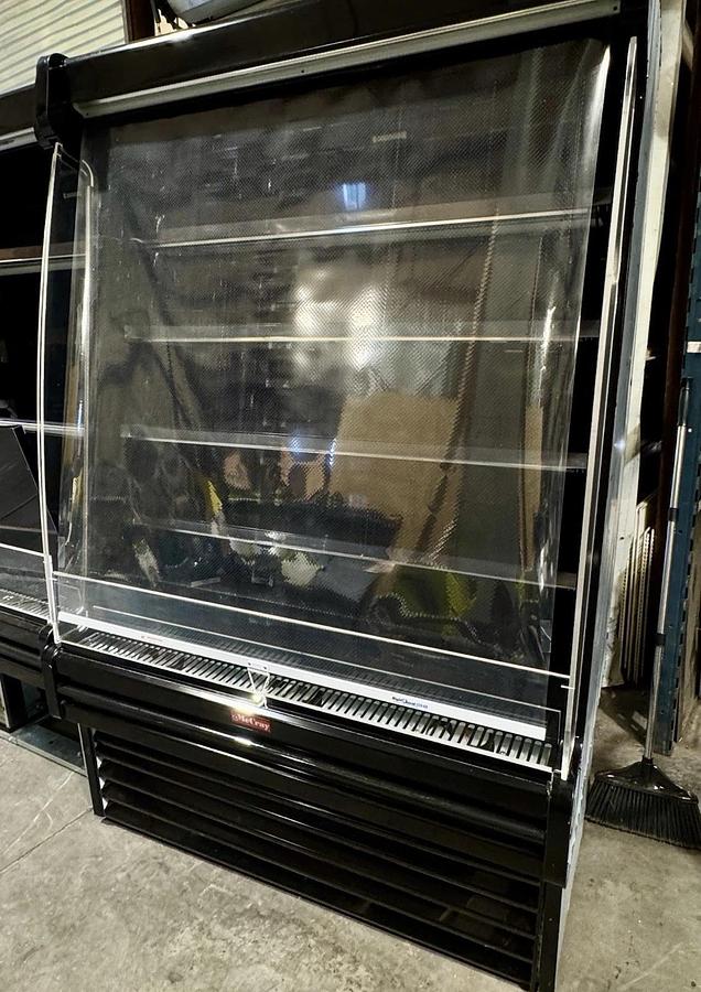 Used Howard-McCray 39" Vertical Open-Air Grab-N-Go Cooler, 4-Deck LED, HALF-PRICE, USED 6 MON.