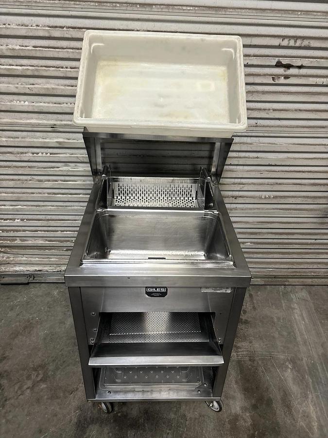 Used Giles BBT-O Breading & Batter Table w/ Dipping Basket & Sifter Drawer