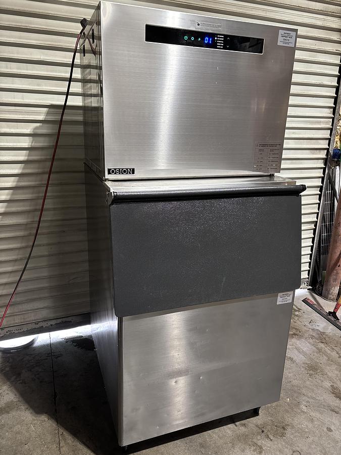 Used Osion OCM-500 30" Air Cooled Cube Ice Machine 500 lbs/24 hours w/ Bin, 115V
