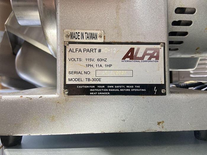 Used Alfa International Chopper/Meat Grinder Power Hub, 480 - 720 ıbs/hr