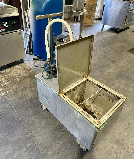 Used DAR PRO 175 lbs Fryer Oil Portable Filter Machine, Caddy W/ Sealed Pump