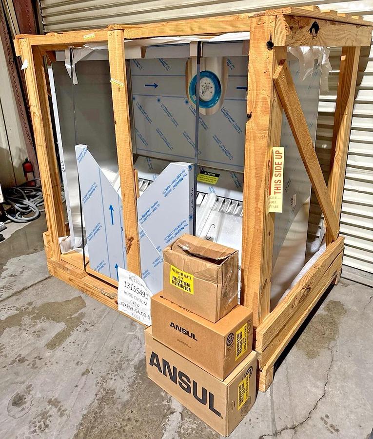 NEW Greenheck GXEW-54" Commercial Kitchen Exhaust Grease Lading Hood w/ NEW Ansul System