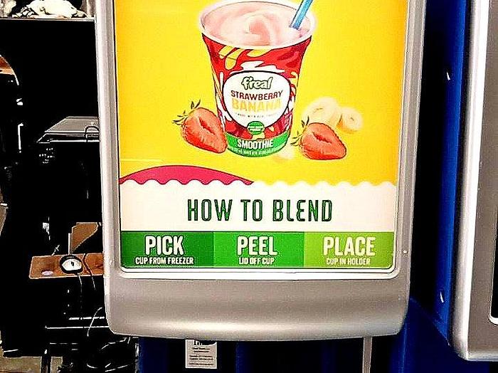 Used F'real FRLB4 Milkshake Blender Bar w/ Machine, Minus Forty Freezer, LED Display