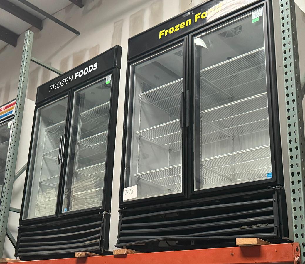 Used True GDM-49-HC 54 1/4" Refrigerated 2-Glass Door Merchandiser with LED, Warranty