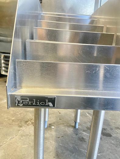 Used Perlick TS12LS Free Standing Underbar 5-Step Liquor Bottle Display w/ Guards NSF
