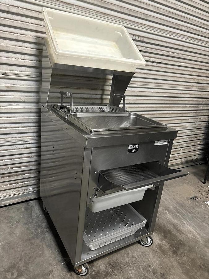 Used Giles BBT-O Breading & Batter Table w/ Dipping Basket & Sifter Drawer