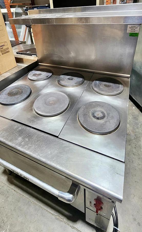 Used Vulcan EV36S-6FP208 36" Electric Range w/ 6 French Hot Plates, 208v/1Ph