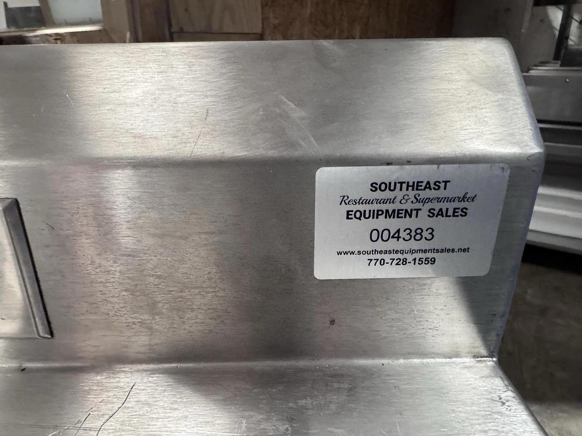 Used Custom 1 Door Worktop Refrigerator 51"L w/ 6" Back Splash, Caster, 1 Shelf