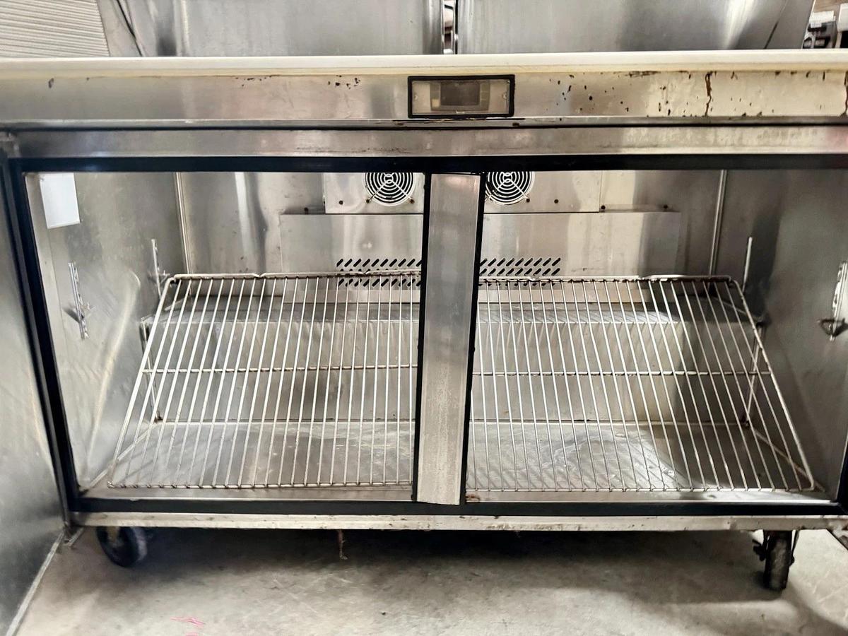 Used Atosa MSF8307GR 60" Mega Top Salad Sandwich Prep Station Table 24 Pan,17.2 Cu.Ft