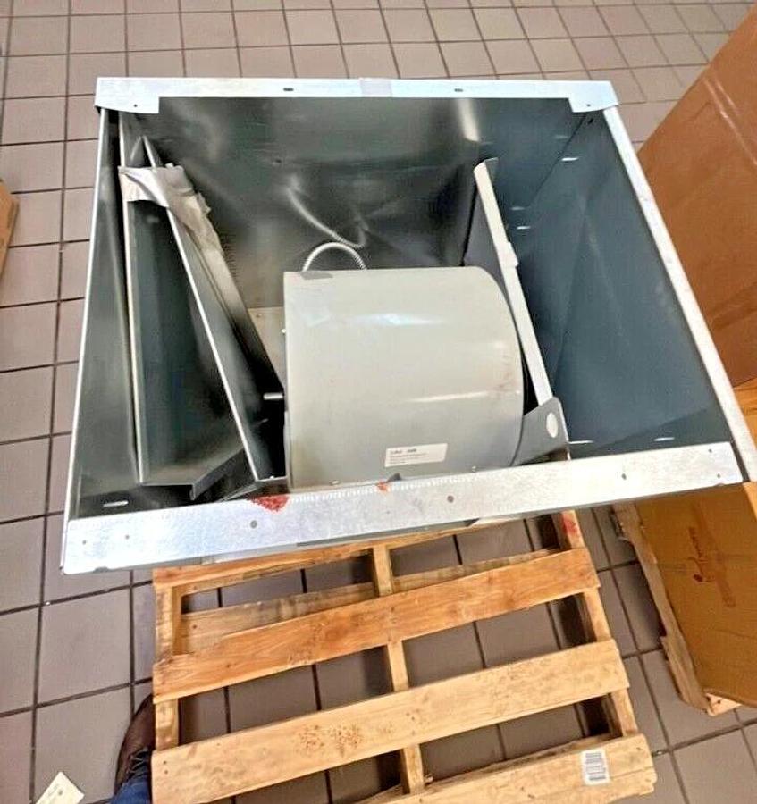 New Carnes VNBL Make-Up Air Filtered Supply Centrifugal Fan - Complete w/ 90 Degree Uptake