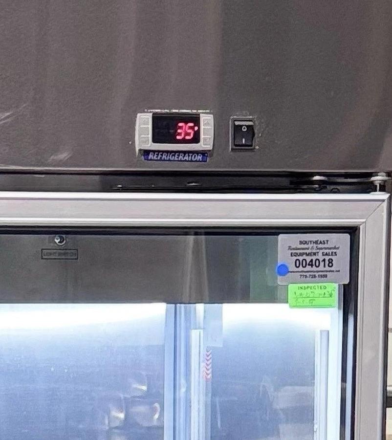 Used Norlake PR243SSG Stainless Steel Reach-In Refrigerator w/ Pass-Thru Doors, 1-Glass, 1-Solid Door