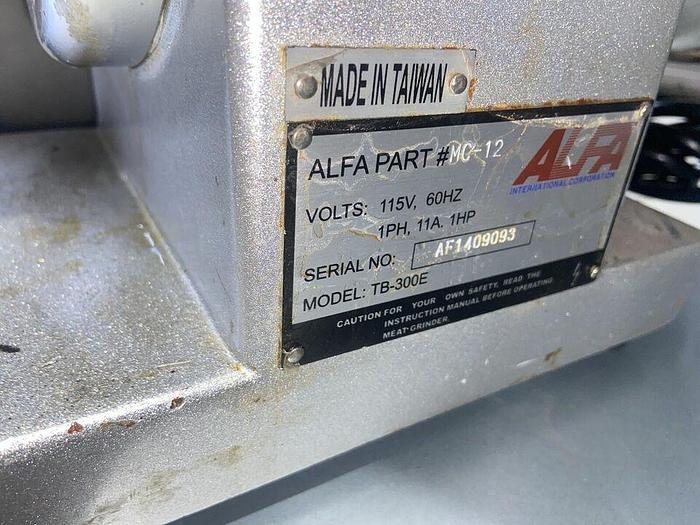Used Alfa International Chopper/Meat Grinder Power Hub, 480 - 720 ıbs/hr
