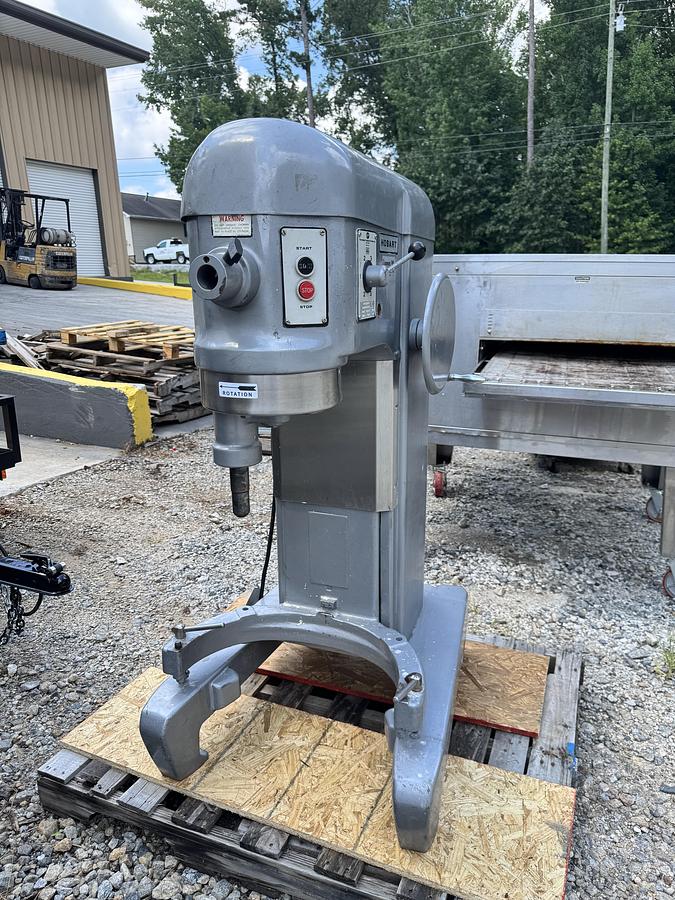 Used Hobart H600 60Qt Floor Mixer, 2 Attachments,4 Speed 240V w/ Optional 440V, 3 Ph