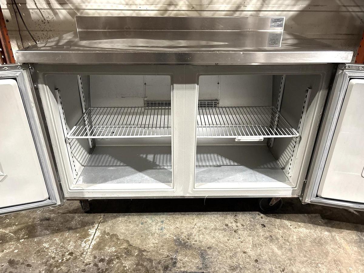 Used Randell 9302-7 Undercounter Worktop Refrigerator Cooler w/ Backsplash, Casters