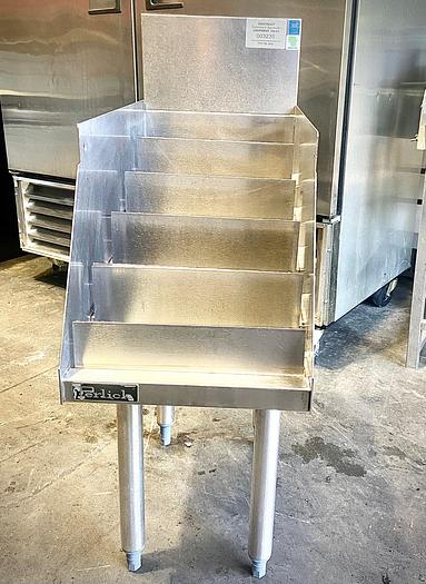 Used Perlick TS12LS Free Standing Underbar 5-Step Liquor Bottle Display w/ Guards NSF