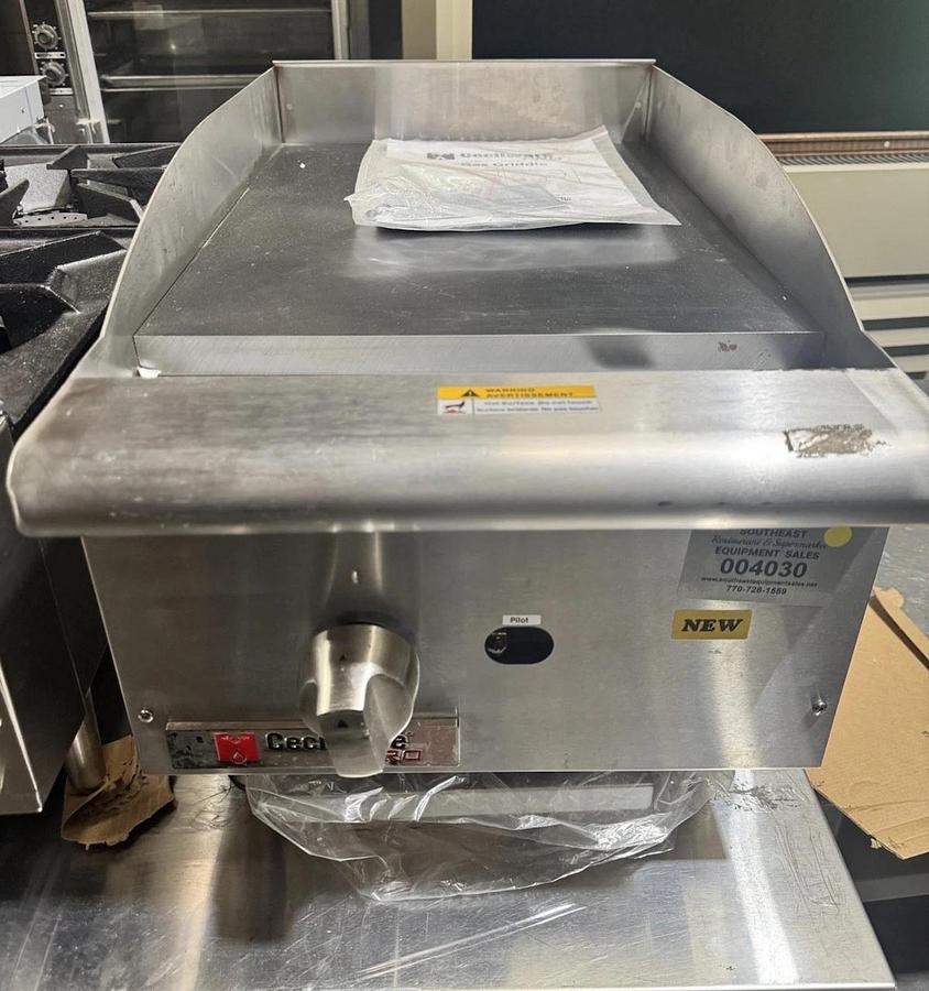 Used Cecilware® Pro GCP15 15" Gas Griddle w/ Manual Controls, 1” Steel Plate, 30k BTU "ON SALE" 