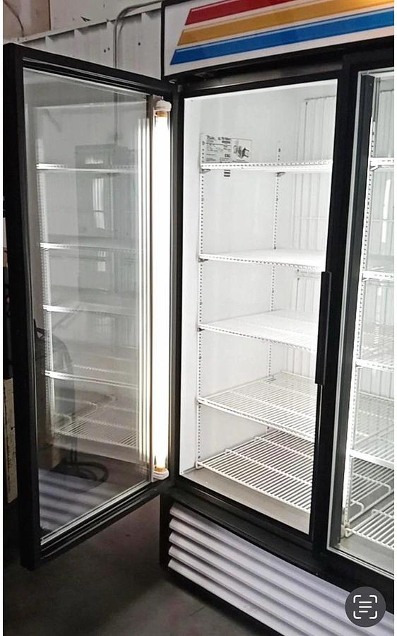 Used True GDM-72F-HC-TSL01 3-Door Glass Door Merchandiser Freezer with LED Lighting