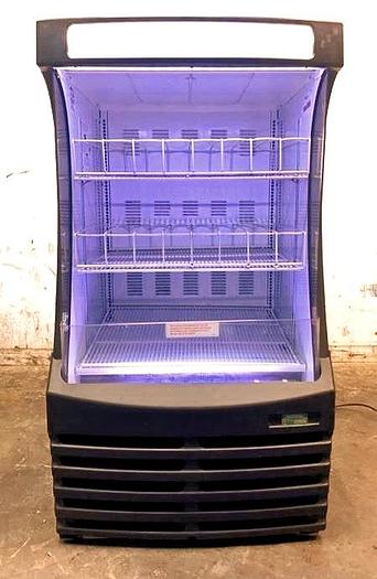 Used Beverage Air 30" Vertical Open Air Cooler w/ (3) Levels, BZ13LED, 115V