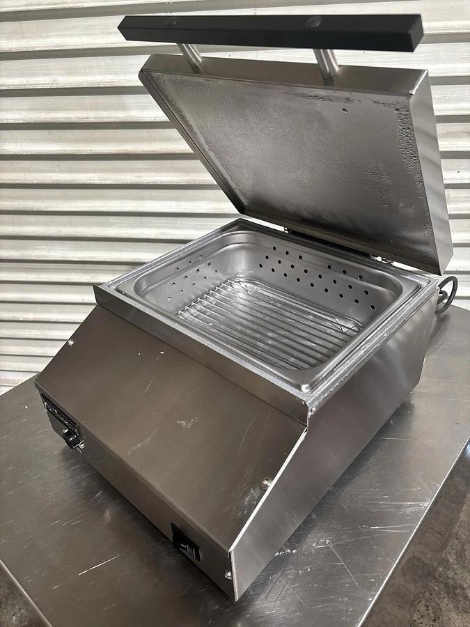 Used EmberGlo ES5PB 1/2 Size Countertop Electric Food Steamer w/ Quick Connect Water Line
