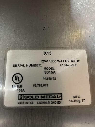 Used Gold Medal Gold Medal X-15A Whirlwind® Floss Cotton Candy Machine w/ Dome