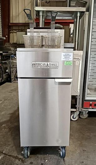 Used American Range 50 lb. All Stainless Gas Deep Fat Fryer - 120,000 BT, AF-45-50
