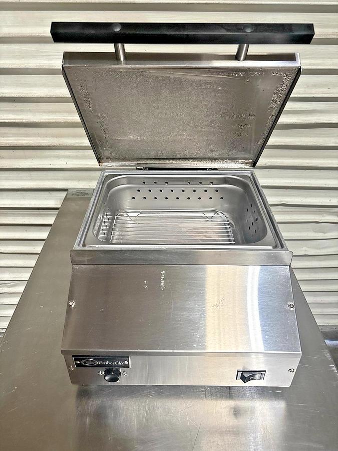 Used EmberGlo ES5PB 1/2 Size Countertop Electric Food Steamer w/ Quick Connect Water Line
