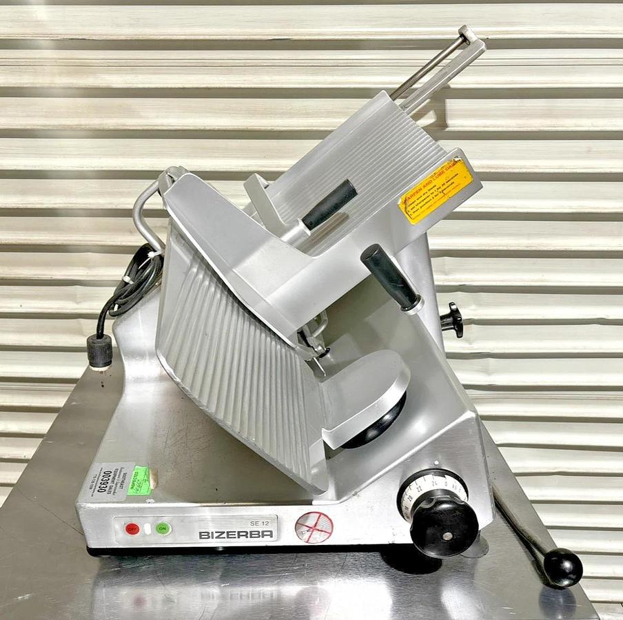 Used Bizerba SE12 Manual Deli Meat and Chees Slicer with Grabber