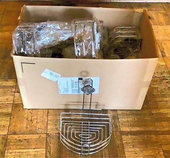 Used New* Set of 9 Stainless Steel Half Moon Bottle Condiment Table Caddy