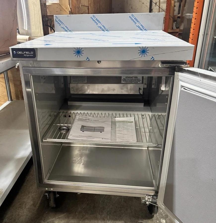 Delfield GUR27BP-S 27" Self-Contained Compact Work Top Refrigerator, 1 Section, 115V
