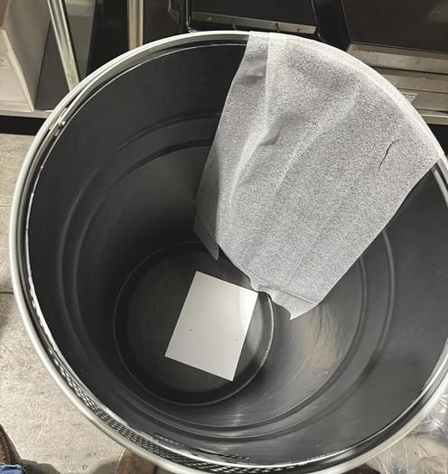 Used NEW Rubbermaid Commercial 51 Gal Outdoor Round Trash Can, Stainless, w/ Insert