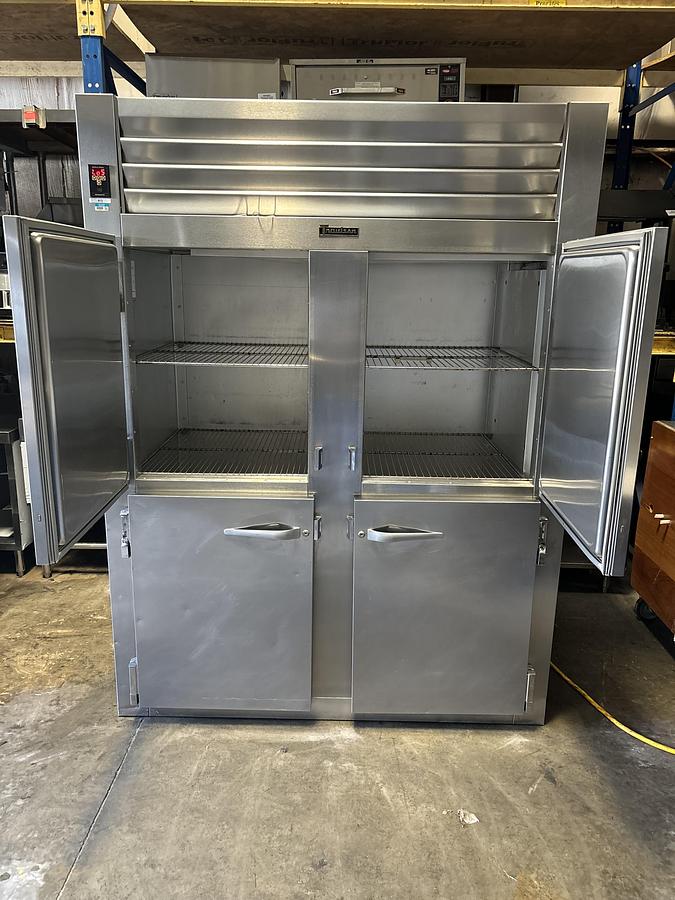 Used Traulsen AHT232WUT-HHS Half Door, Two Section, Reach In Refrigerator