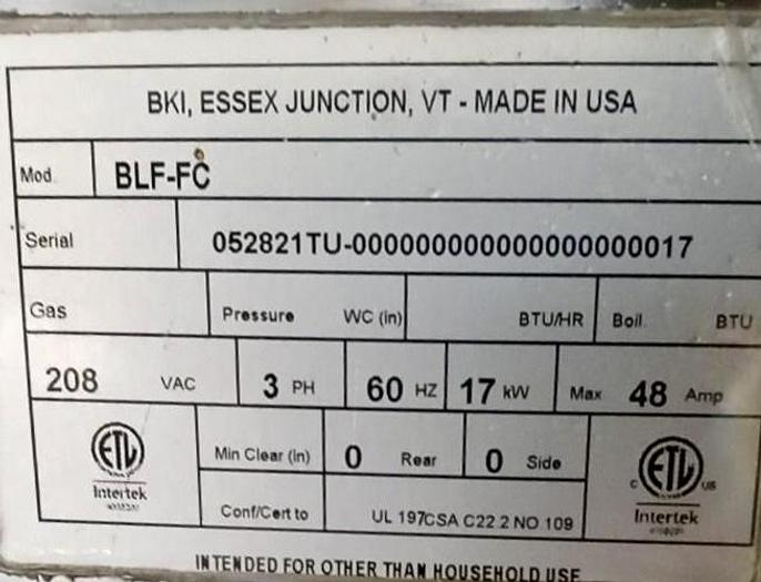 Used BKI BLF-FC - X-Large Volume 75 Lb Deep Fryer – Auto-Lift – Touchpad - Filtration