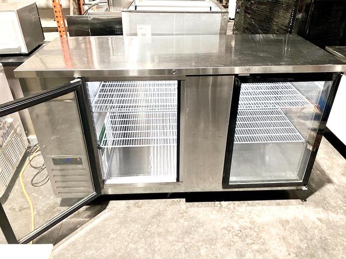 Used Atosa 68" 2-Glass Door Back Bar Cooler - Used 3 Months