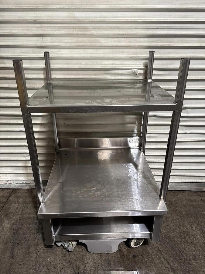 Used Pro Stainless "Heavy Duty" Double Oven Stand with Casters