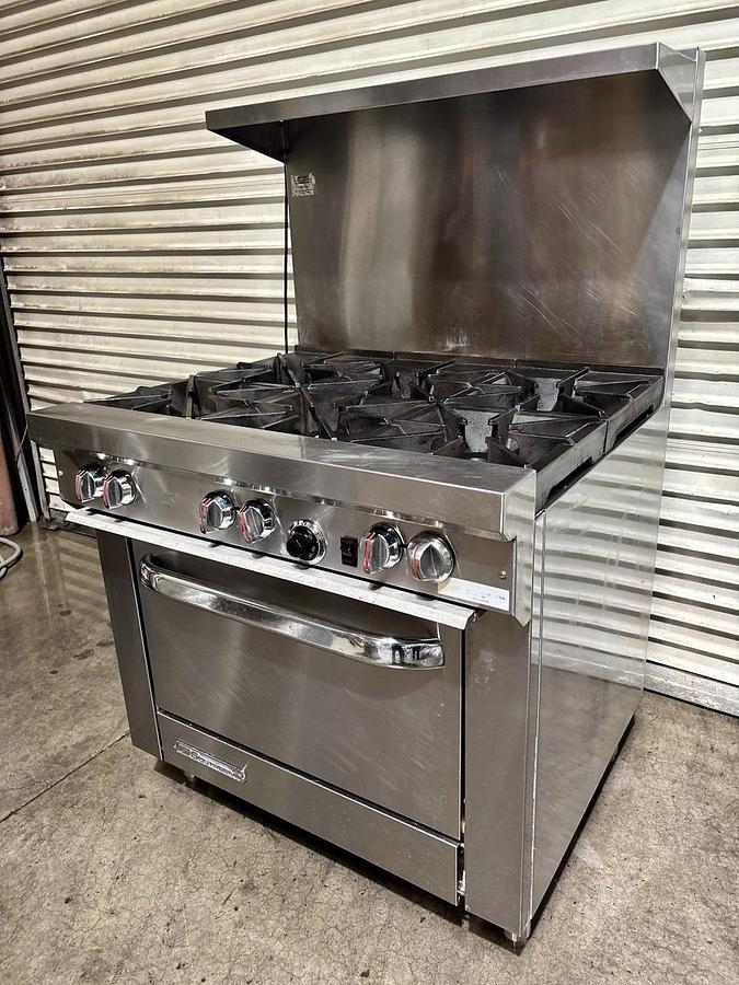 Used Southbend S36A 36" 6 Burner Gas Range w/ Convection Oven, Natural Gas, Excellent