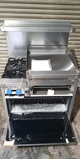 Used NEW* Comstock-Castle 36" Range, 2 Burners, 24" Griddle, Cheese Melter, and Oven