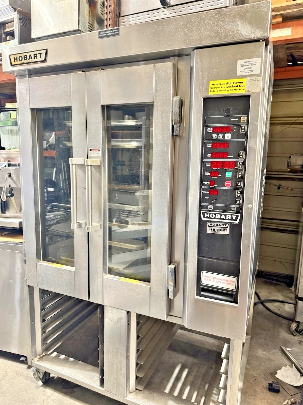 Used Hobart HO300E Electric Mini Rotator Rack Oven, Convertible 208V or 480V, 3Ph