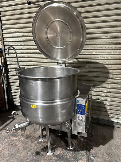 Used Cleveland KGL-40 PROPANE 40 Gallon Stationary 2/3 Steam Jacketed Kettle w/ Faucet