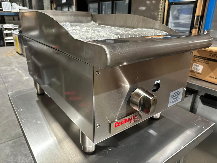 Used Cecilware® Pro GCP15 15" Gas Lava Rock Charbroiler, (1) 40,000 Btu/Hr Burner