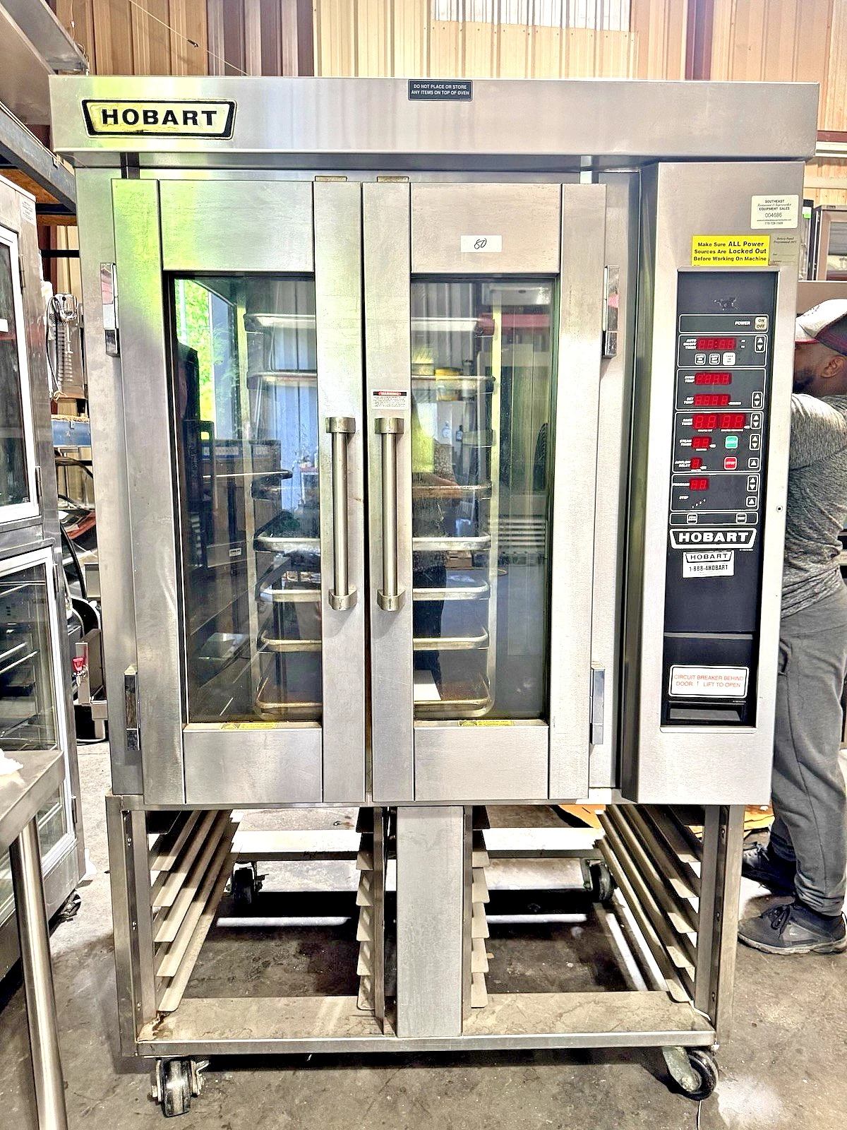 Used Hobart HO300E Electric Mini Rotator Rack Oven, Convertible 208V or 480V, 3Ph