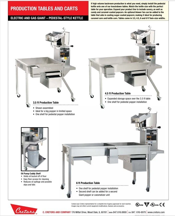 Used Cretors GCBKAS-X 70" 6 ft. S/S Popcorn Cooling Table with Fan and Double Shelves