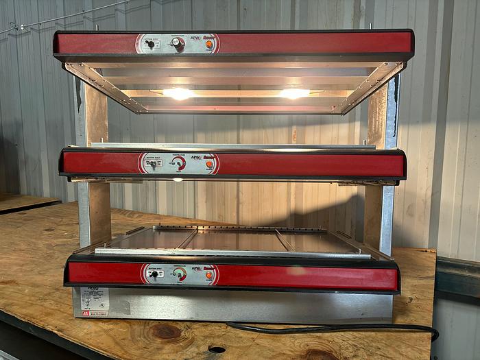 Used APW Wyott DMXT-36S Racer Heated Display Merchandiser, 2 Shelves, 36", 120V