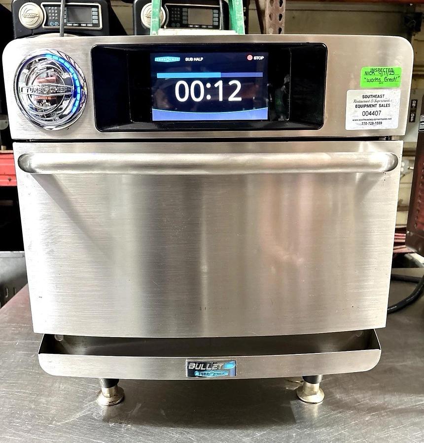 Used 2021 TurboChef Bullet Rapid Cook Ventless Oven, Stores 256 Recipes, 208/240, 1Ph