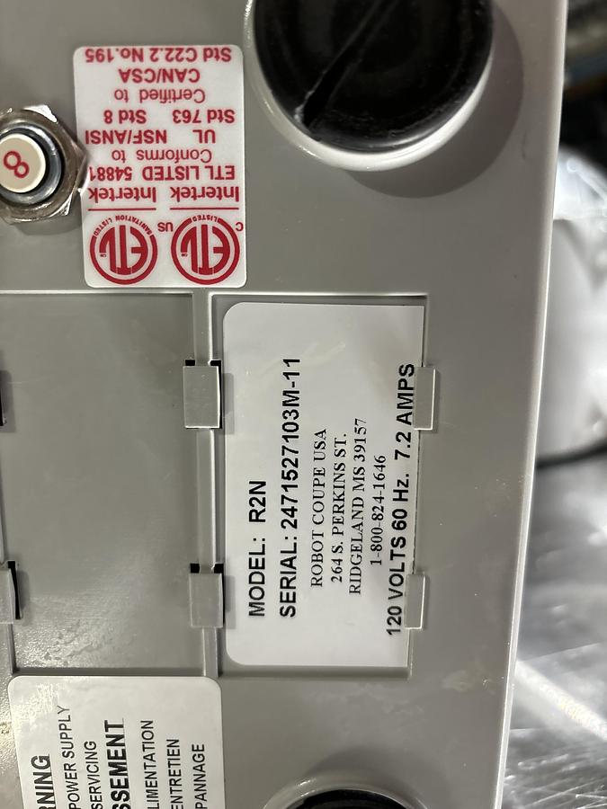 Used Robot Coupe R2N 1 HP Continuous Feed Food Processor