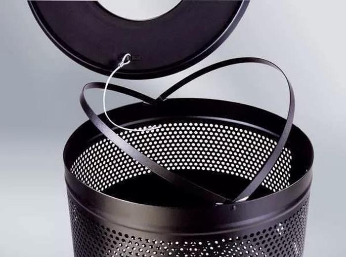 Used NEW Rubbermaid Commercial 51 Gal Outdoor Round Trash Can, Stainless, w/ Insert