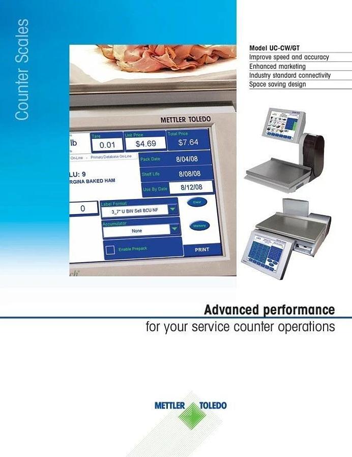 Used Mettler Toledo UCCW Smart Touch Counter Deli Scale with Printer