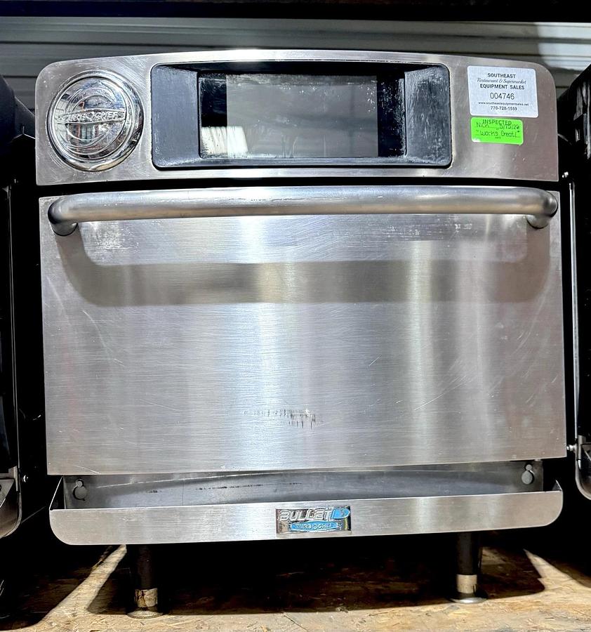 Used 2019 TurboChef Bullet Rapid Cook Ventless Oven, Stores 256 Recipes, 208/240, 1Ph