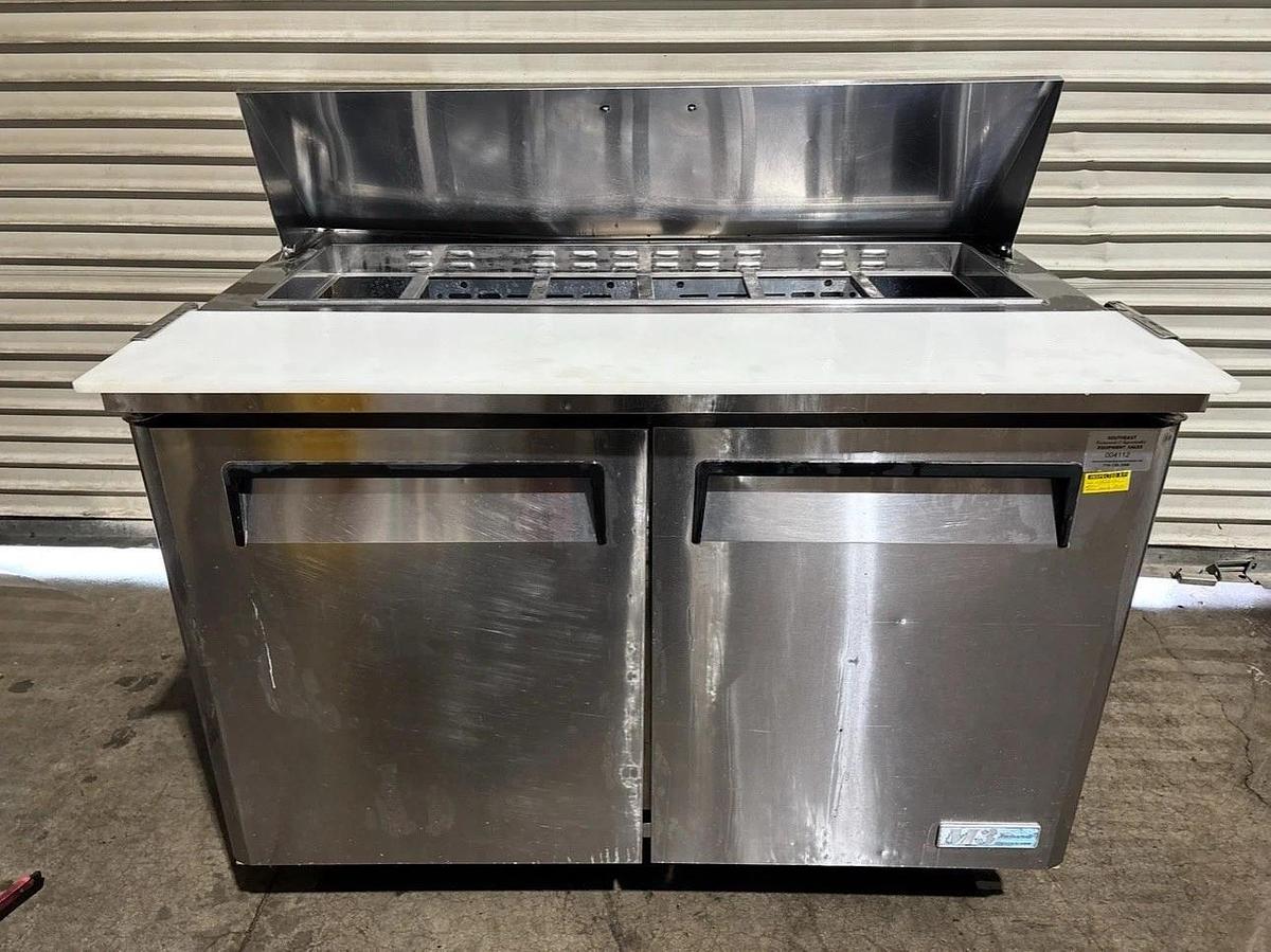 Used Turbo Air MST-48 48" M3 Series Sandwich/Salad Prep Table w/ Refrigerated Base
